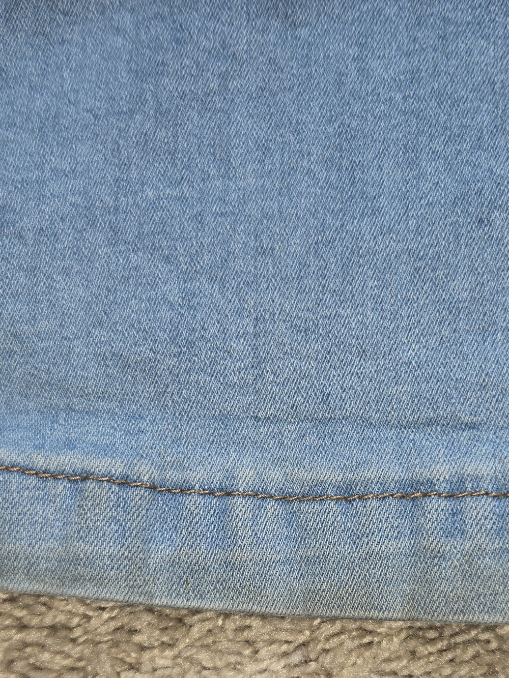 Light Blue Wide-Leg Elastic Waist Denim Pants - Picture 4 of 4
